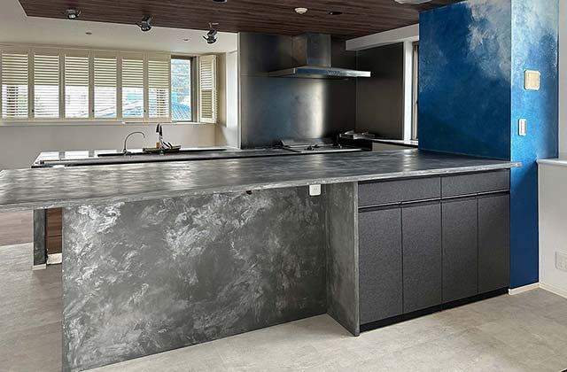 キッチンカウンター リノベーション塗装