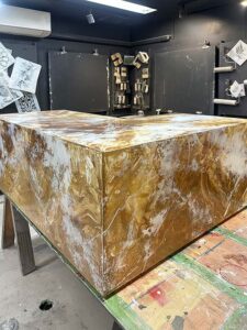 テーブルリノベ 塗装 オシャレ